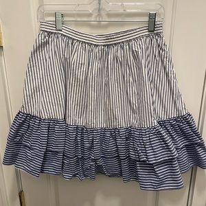 J. Crew Vintage Y2K Ruffle Stripe Mini Skirt EUC